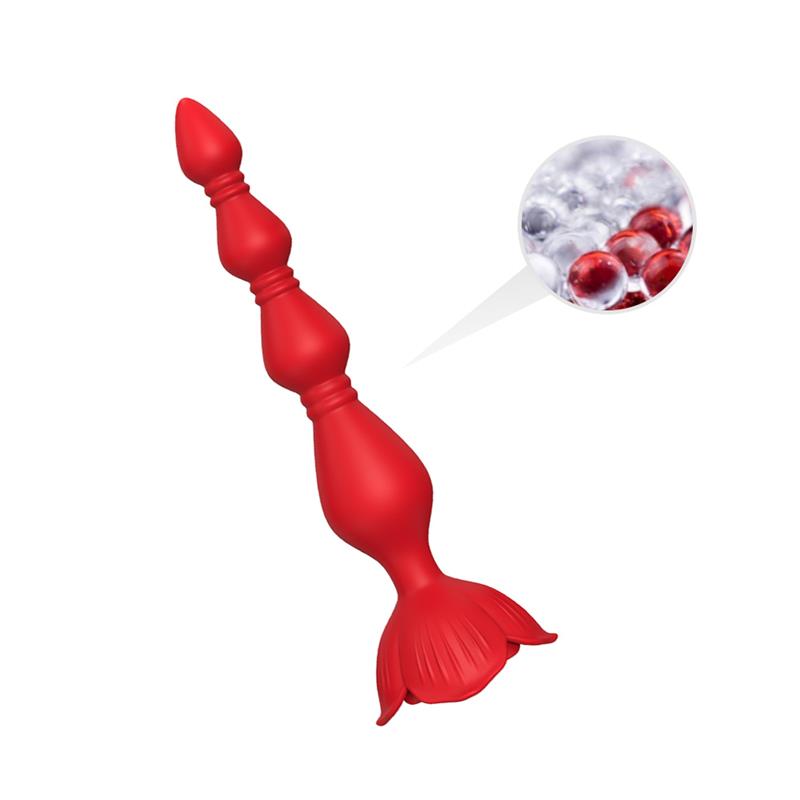 Cadena Anal con Vibración Base de Rosa 7