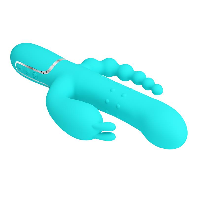 Cammy Vibrador con Bolas Rotadoras y Cadena Anal