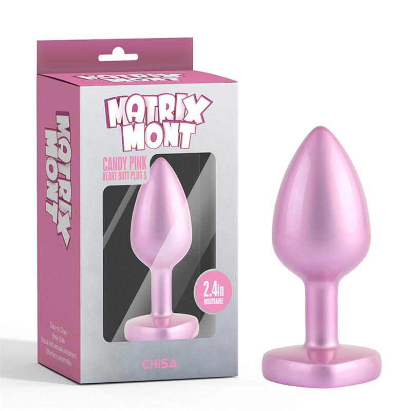 Candy Pink Heart Plug Anal con Joya en la Base S