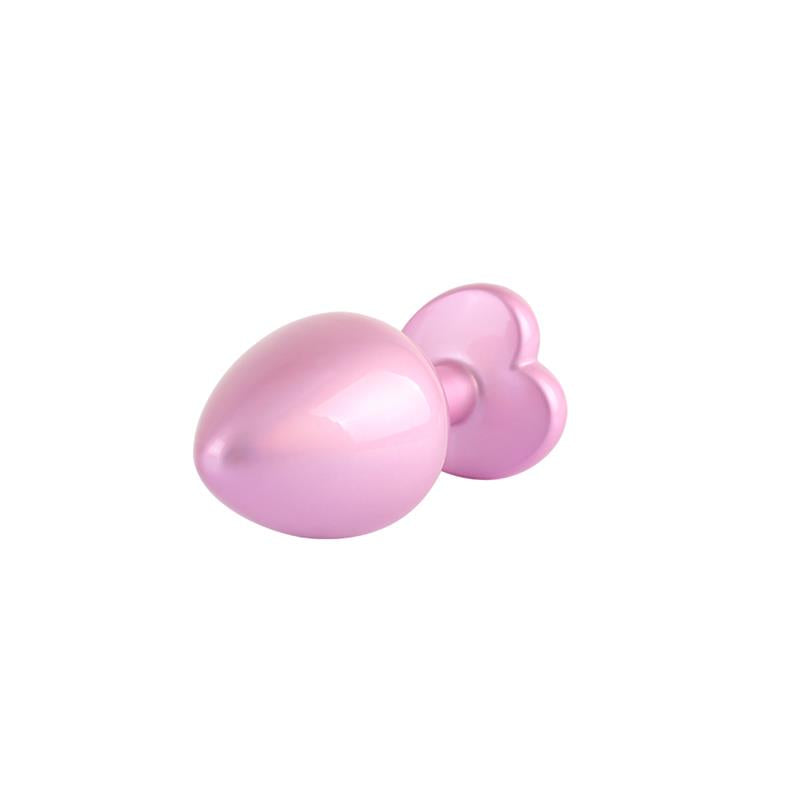 Candy Pink Heart Plug Anal con Joya en la Base Talla M