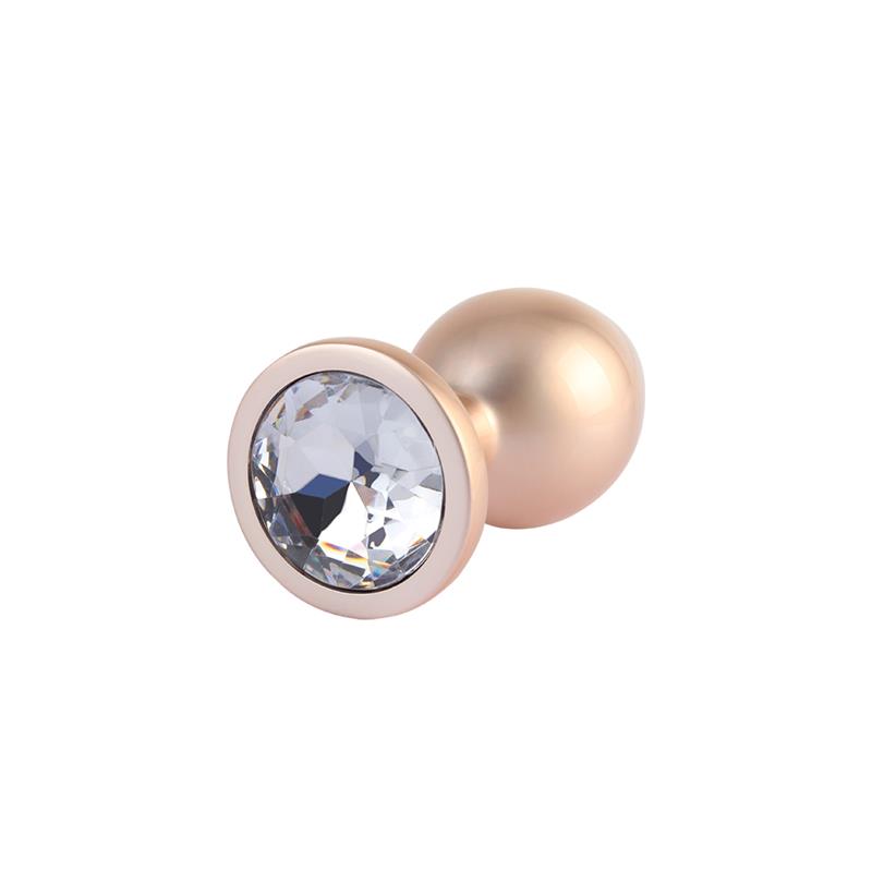 Candy Rose Gold Gem Plug Anal con Joya en la Base Talla M