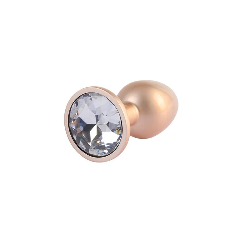Candy Rose Gold Gem Plug Anal con Joya en la Base Talla S