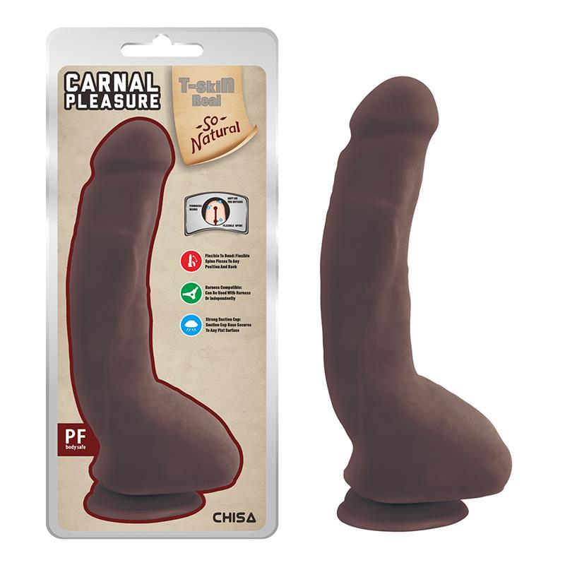 Carnal Pleasure Dildo dual Density Marrón 23.5cm