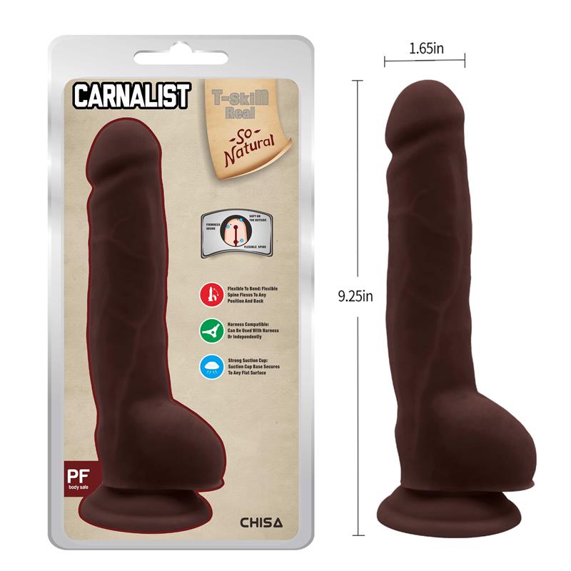 Carnal Pleasure Dildo Dual Density Marrón 23.5cm