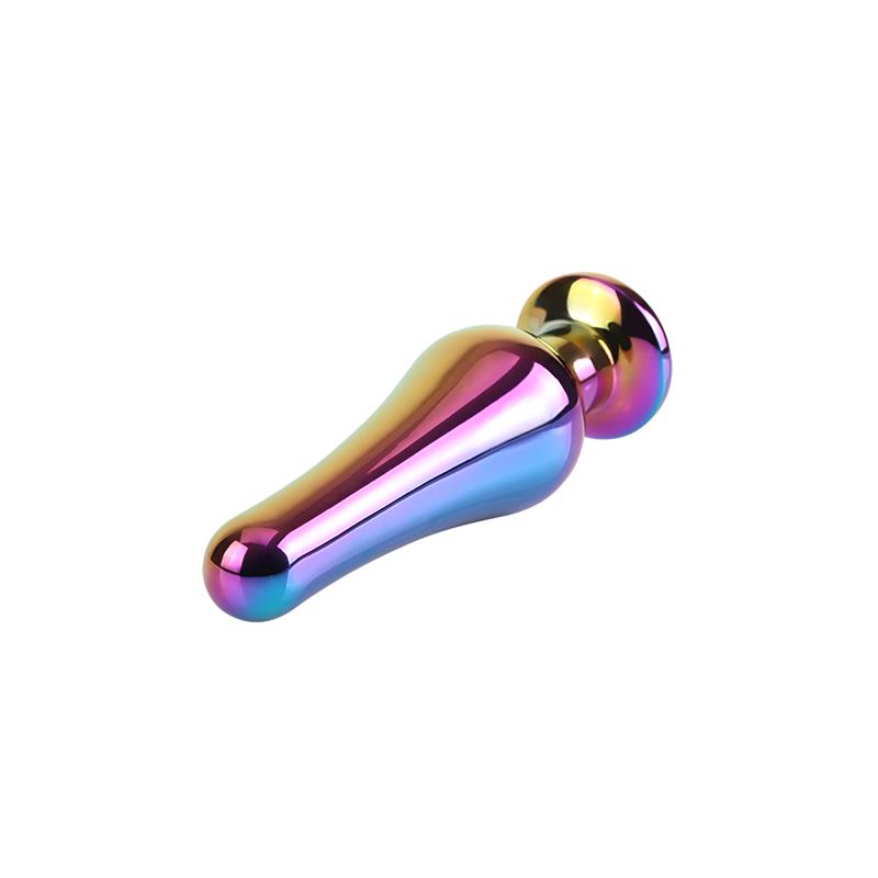 Classic Rainbow Plug Anal con Joya en la Base 4.4