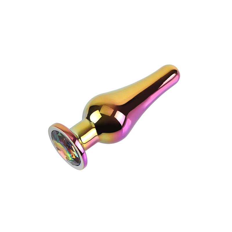 Classic Rainbow Plug Anal con Joya en la Base 4.4