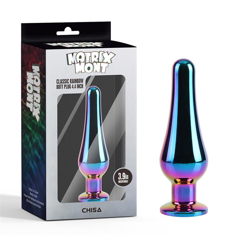 Classic Rainbow Plug Anal con Joya en la Base 4.4