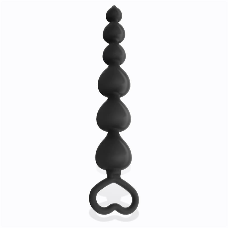 Clyde Plug Anal con Bolas con Aro de Fácil Extracción Silicona Negro 4
