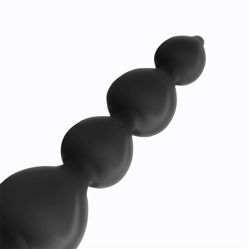 Clyde Plug Anal con Bolas con Aro de Fácil Extracción Silicona Negro 5