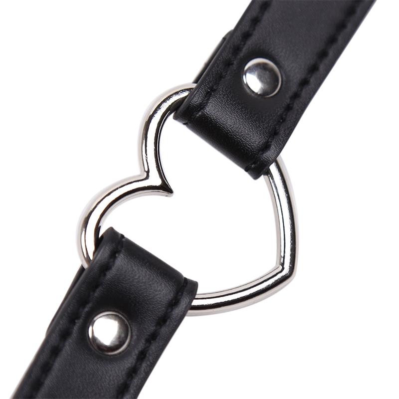 Collar con Aro en Forma de Corazón Ajustable 41,5 cm Negro 5