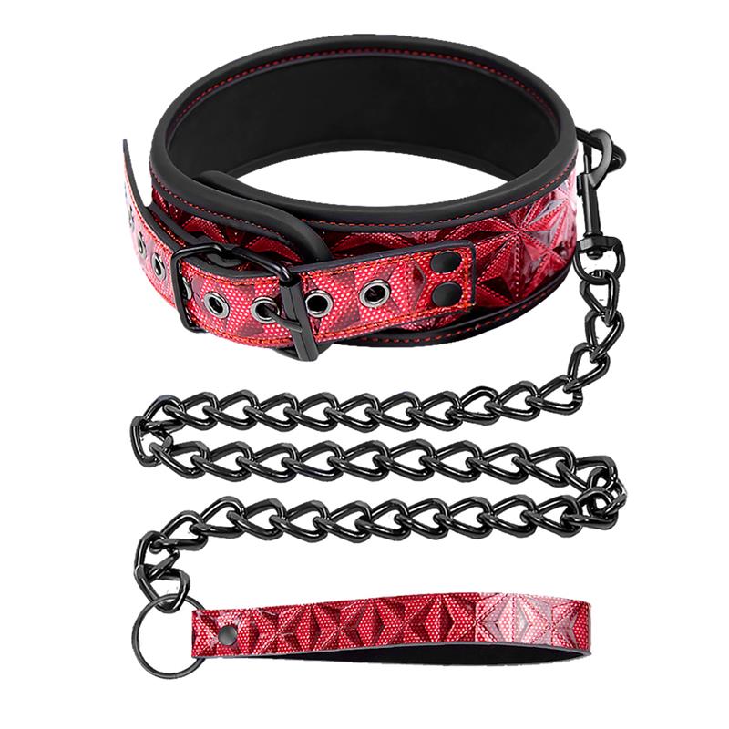 Collar con Correa Ajustable Diamond Cuero Vegano, imagen 2