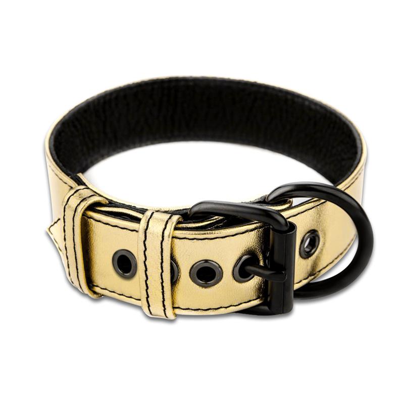 Collar con Correa Bondage Dorado 2