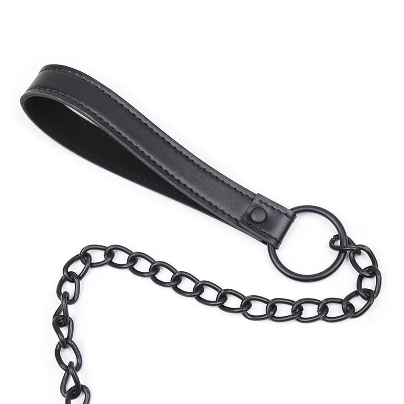 Collar con Correa Negro 6