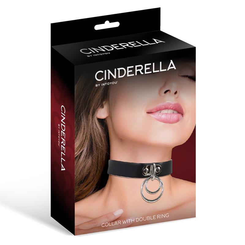 Collar con Doble Aro Cuero Vegano Talla Única, imagen 3
