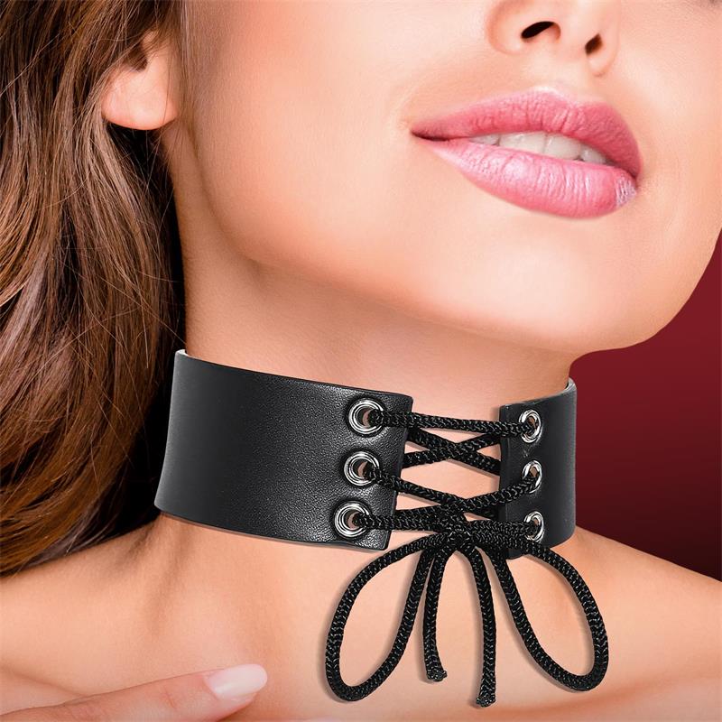 Collar con Lazo Cuero Vegano Talla Única, imagen 2