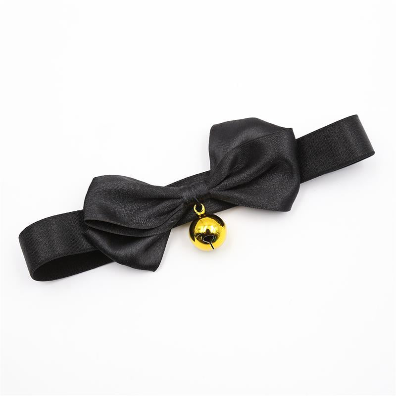 Collar con Lazo y Cascabel 29 cm Negro M 5