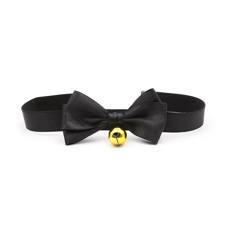 Collar con Lazo y Cascabel 29 cm Negro M 2