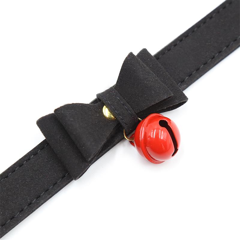 Collar con Lazo y Cascabel 44 cm Negro/Rojo 6