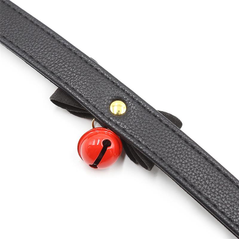 Collar con Lazo y Cascabel 44 cm Negro/Rojo 5