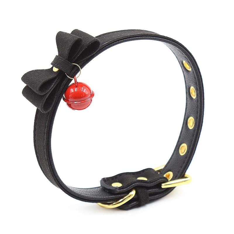 Collar con Lazo y Cascabel 44 cm Negro/Rojo 4