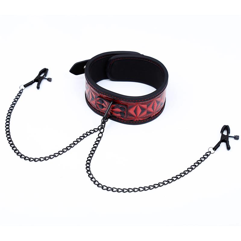 Collar con Pinzas para los Pezones Diamond Cuerpo Vegano, imagen 3
