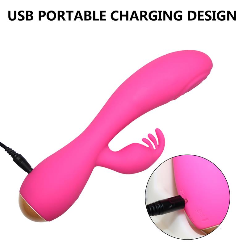 Conejito Vibrador Magic Stick con Pulsación Fucsia, imagen 5