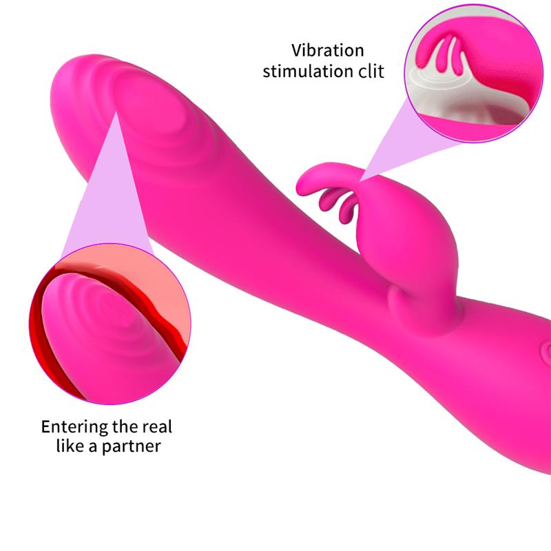 Conejito Vibrador Magic Stick con Pulsación Fucsia, imagen 6