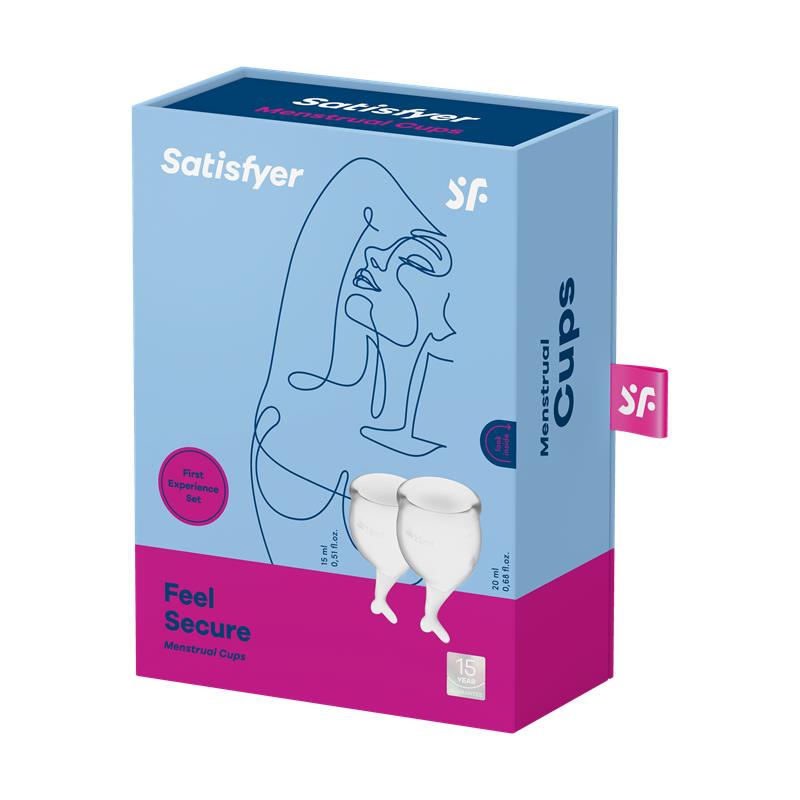 Copas Menstruales Feel Secure Transparent Pack de 2 4