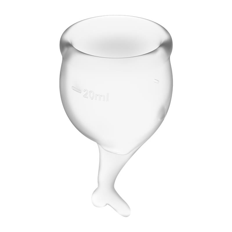 Copas Menstruales Feel Secure Transparent Pack de 2 2