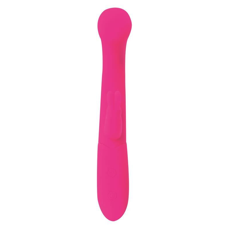 Cotton Vibrador Punto G y Conejito USB Silicona Fuchsia 5