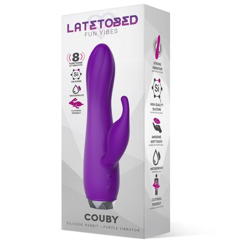Couby Silicone Rabbit Purple Vibrator 2