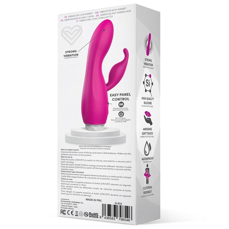 Couby Vibrador de Conejito Silicona Rosa 3