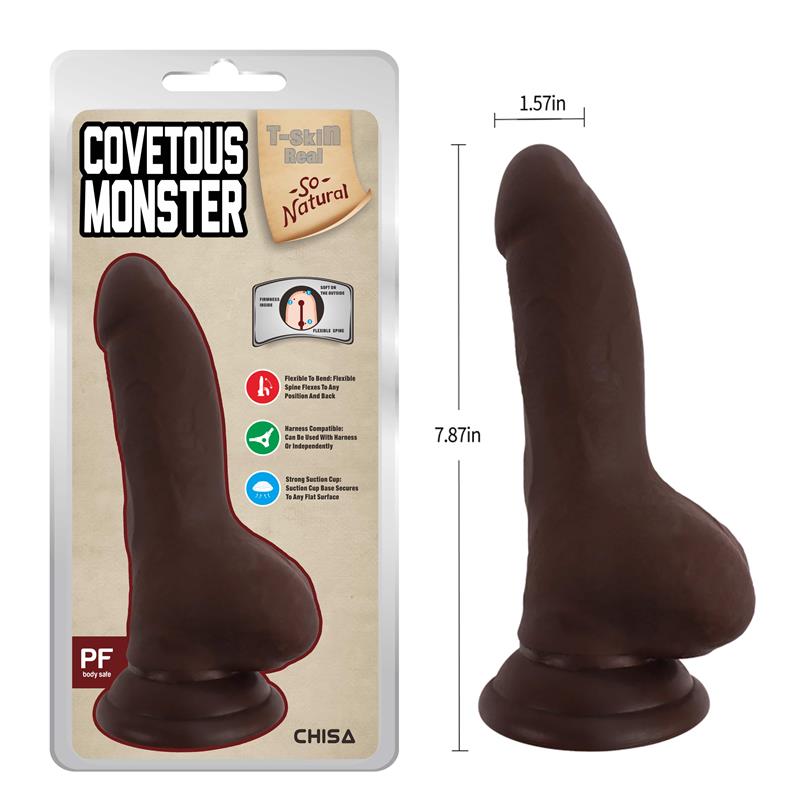Covetous Monster Dildo Dual Density Marrón 20cm