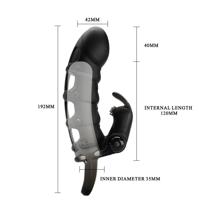 Cuper Funda para el Pene con Vibración +4 cm 8