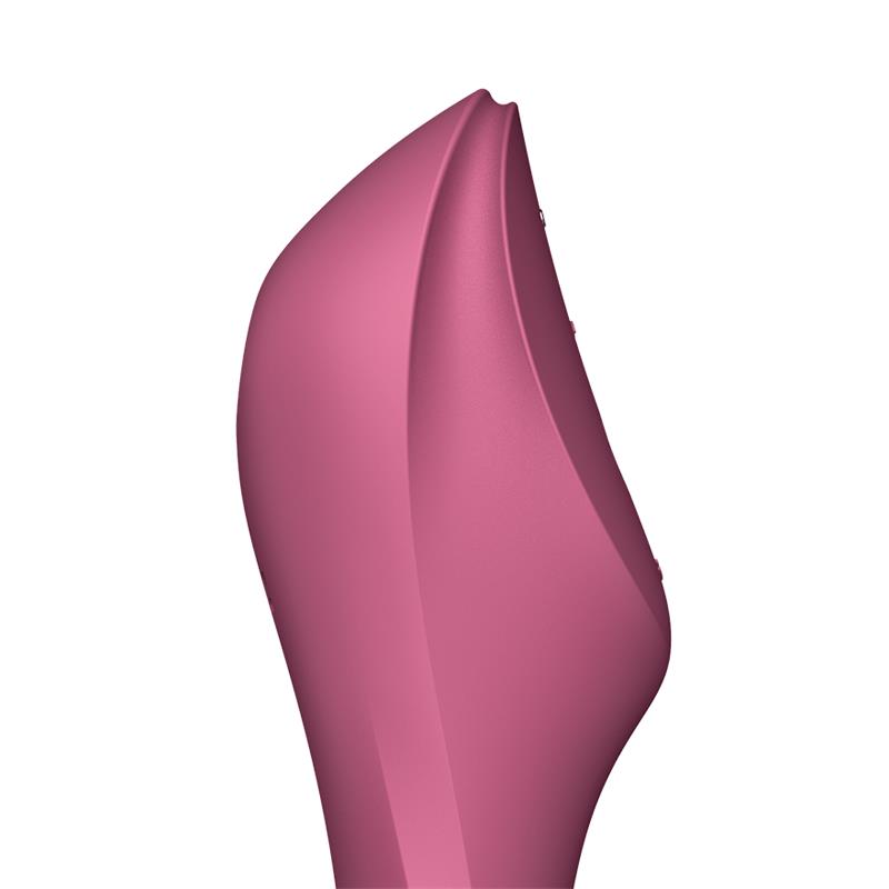Curvy Trinity 3 Vibrador y Succionador Triple Estimulación USB Rojo 2