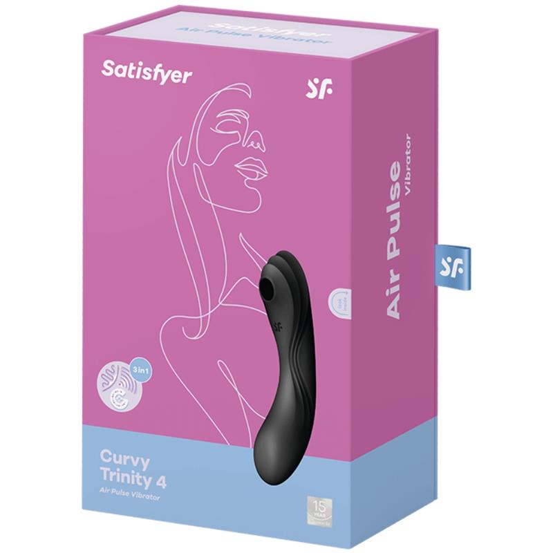 Curvy Trinity 4 Vibrador y Succionador 2 Motores Negro 3