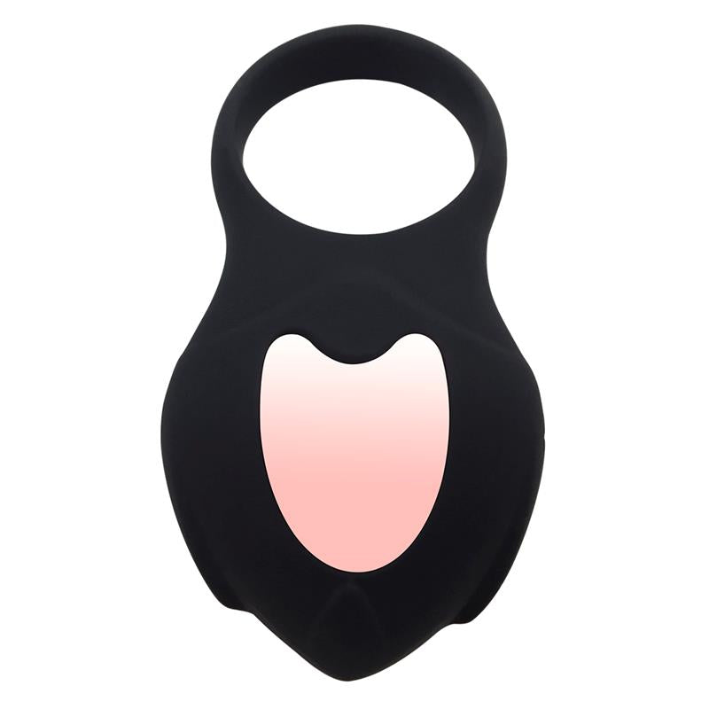 Darkblack Anillo Vibrador con Led Control Remoto USB Silicona 3