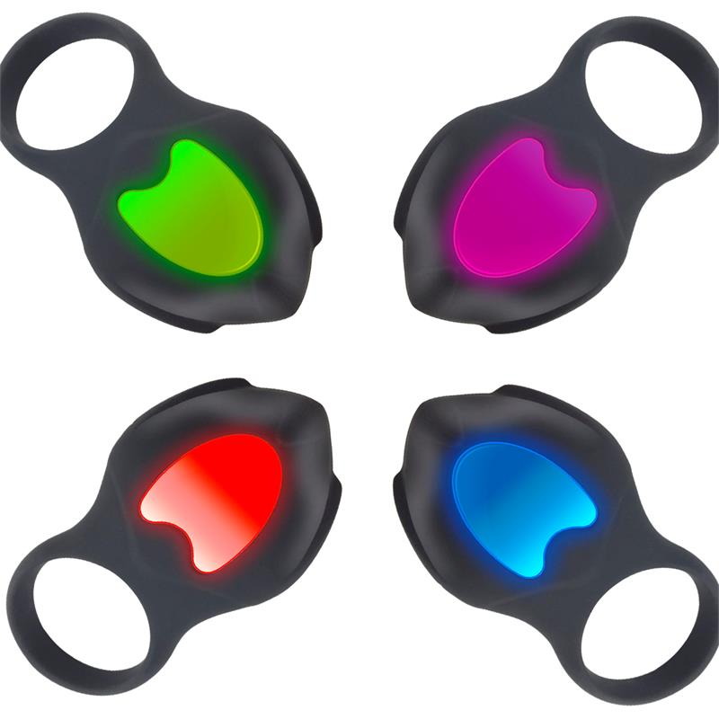 Darkblack Anillo Vibrador con Led Control Remoto USB Silicona 5