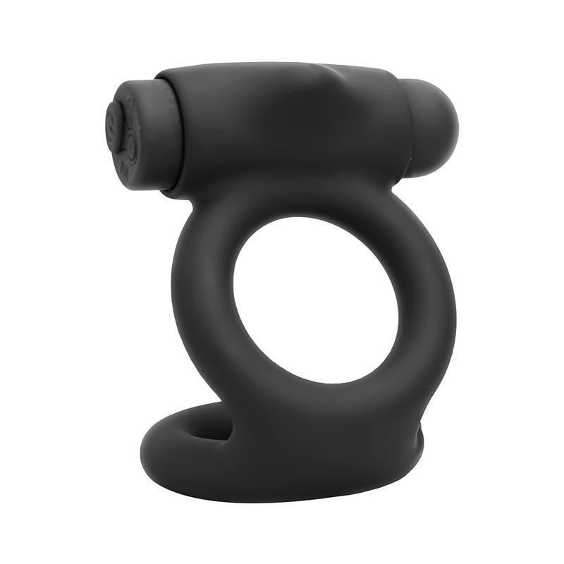 Denver Anillo Doble con Bala Vibradora USB Silicona Negro 6