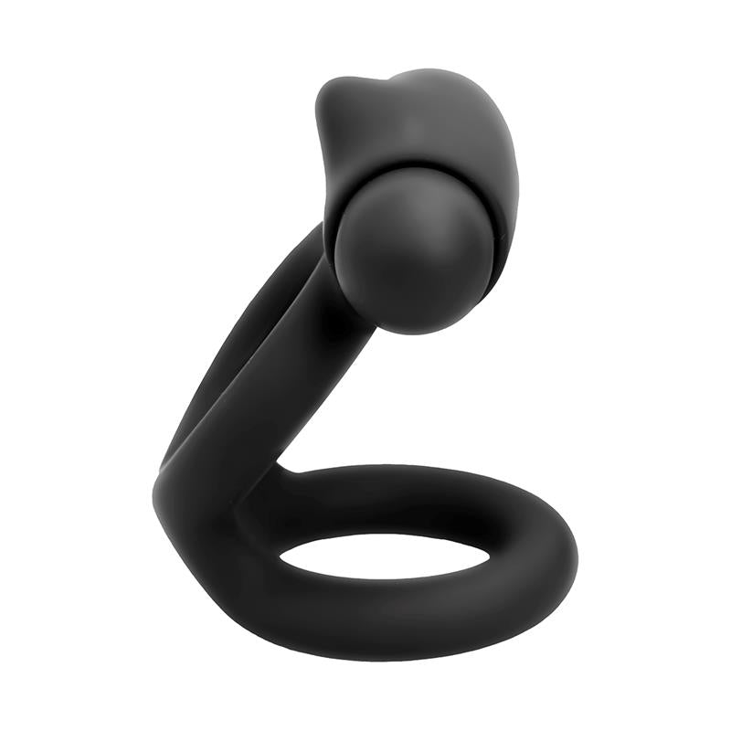 Denver Anillo Doble con Bala Vibradora USB Silicona Negro 7