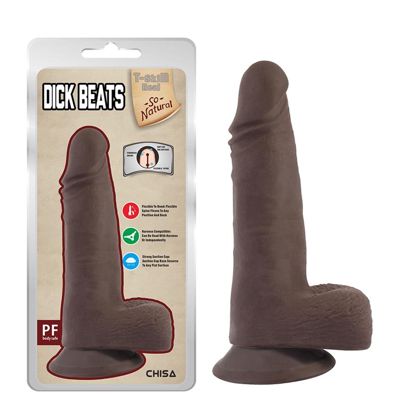 Dick Beats Dildo Dual Density Marrón 18cm