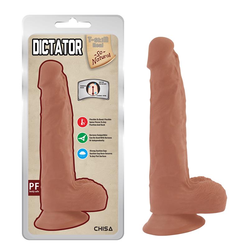 Dictator Dildo Dual Density Bronceado 20.5cm