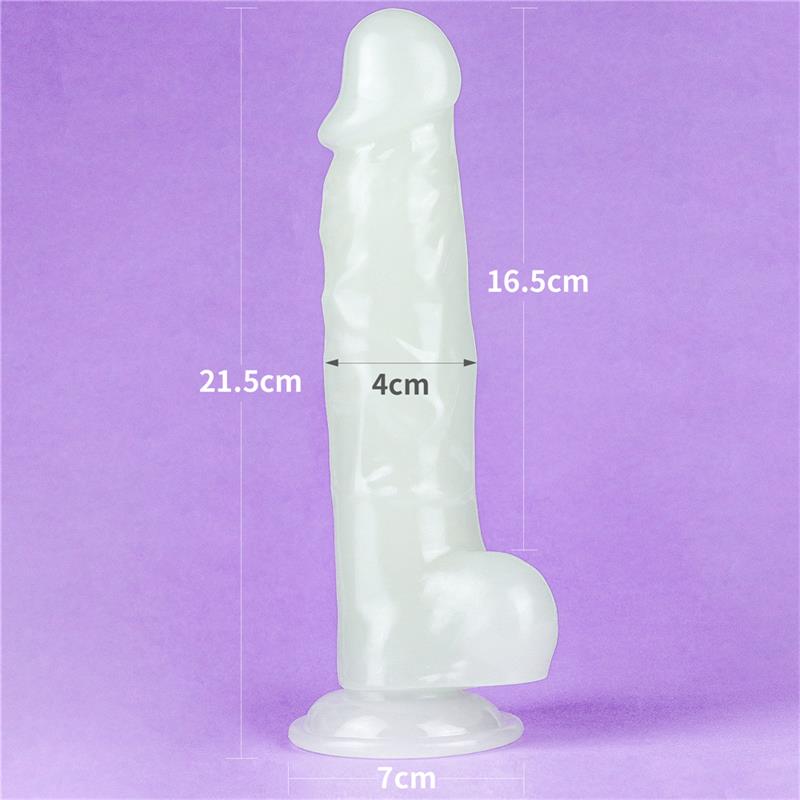 Dildo 8.5 Lumino Luz Azul 10