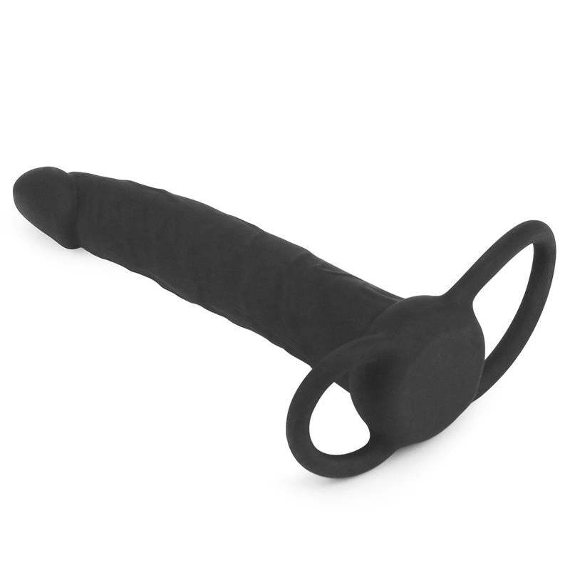 Dildo Anal con Doble Anillo Negro 6