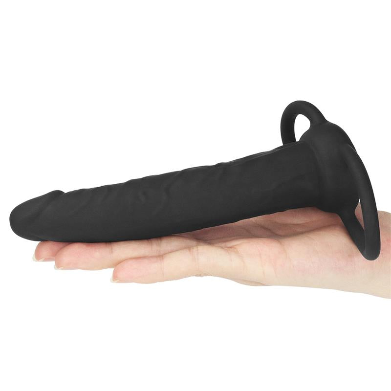 Dildo Anal con Doble Anillo Negro 4