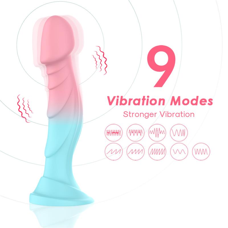 Dildo Bicolor con Vibración 3