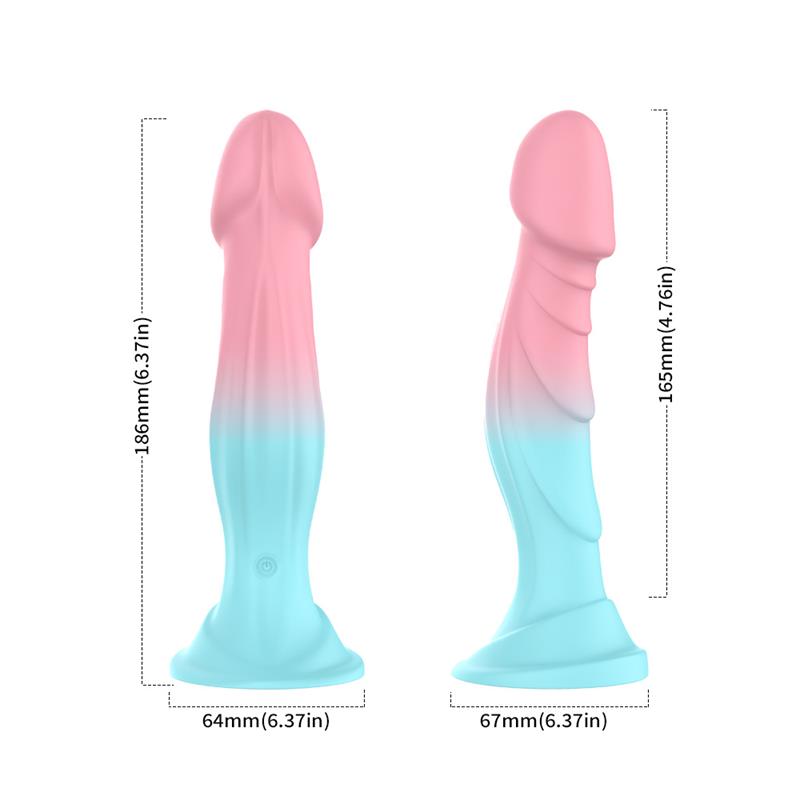 Dildo Bicolor con Vibración 8