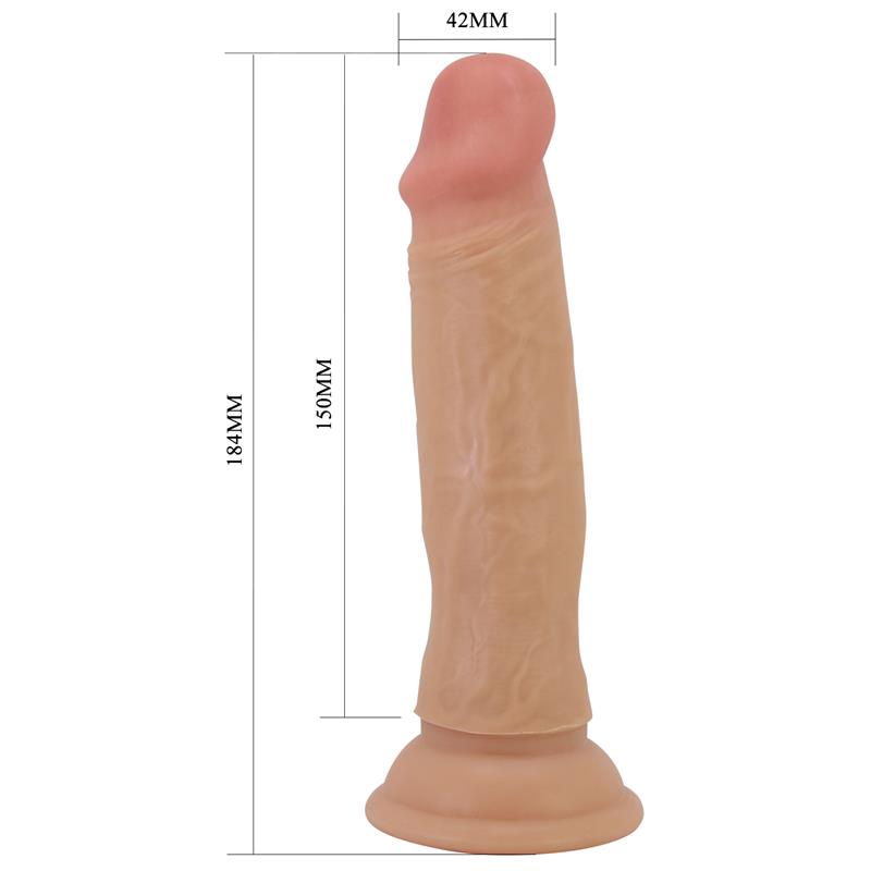 Dildo con Piel Deslizante Retractil 18.4 cm