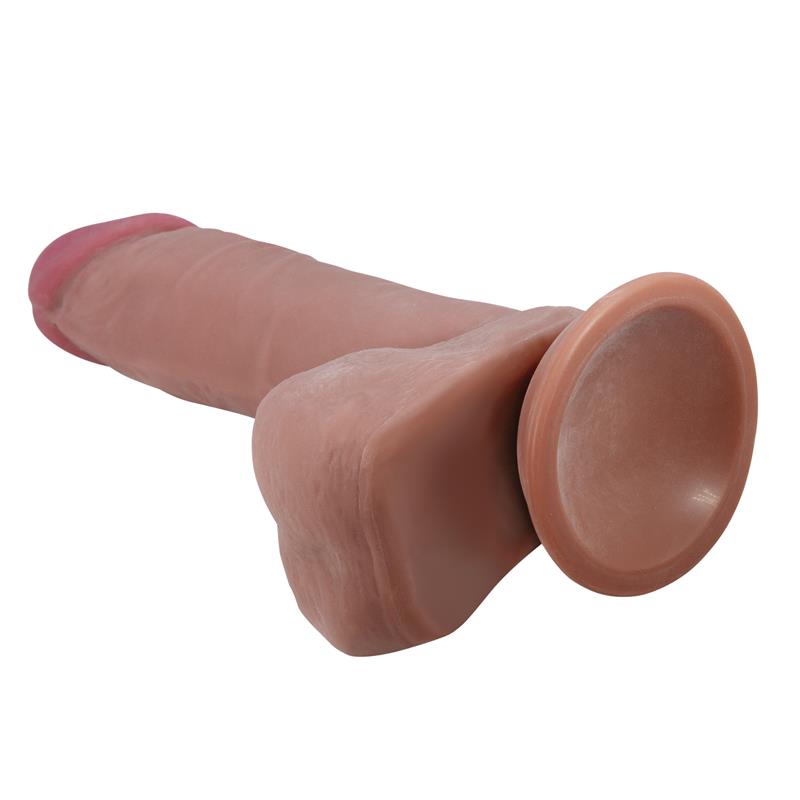 Dildo con Piel Deslizante Retractil 20.5 cm