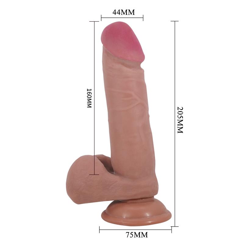 Dildo con Piel Deslizante Retractil 20.5 cm